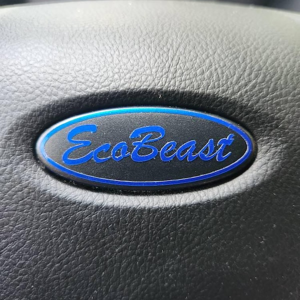 EcoBeast Steering Wheel Air Bag Overlay Decal Compatible with Ford