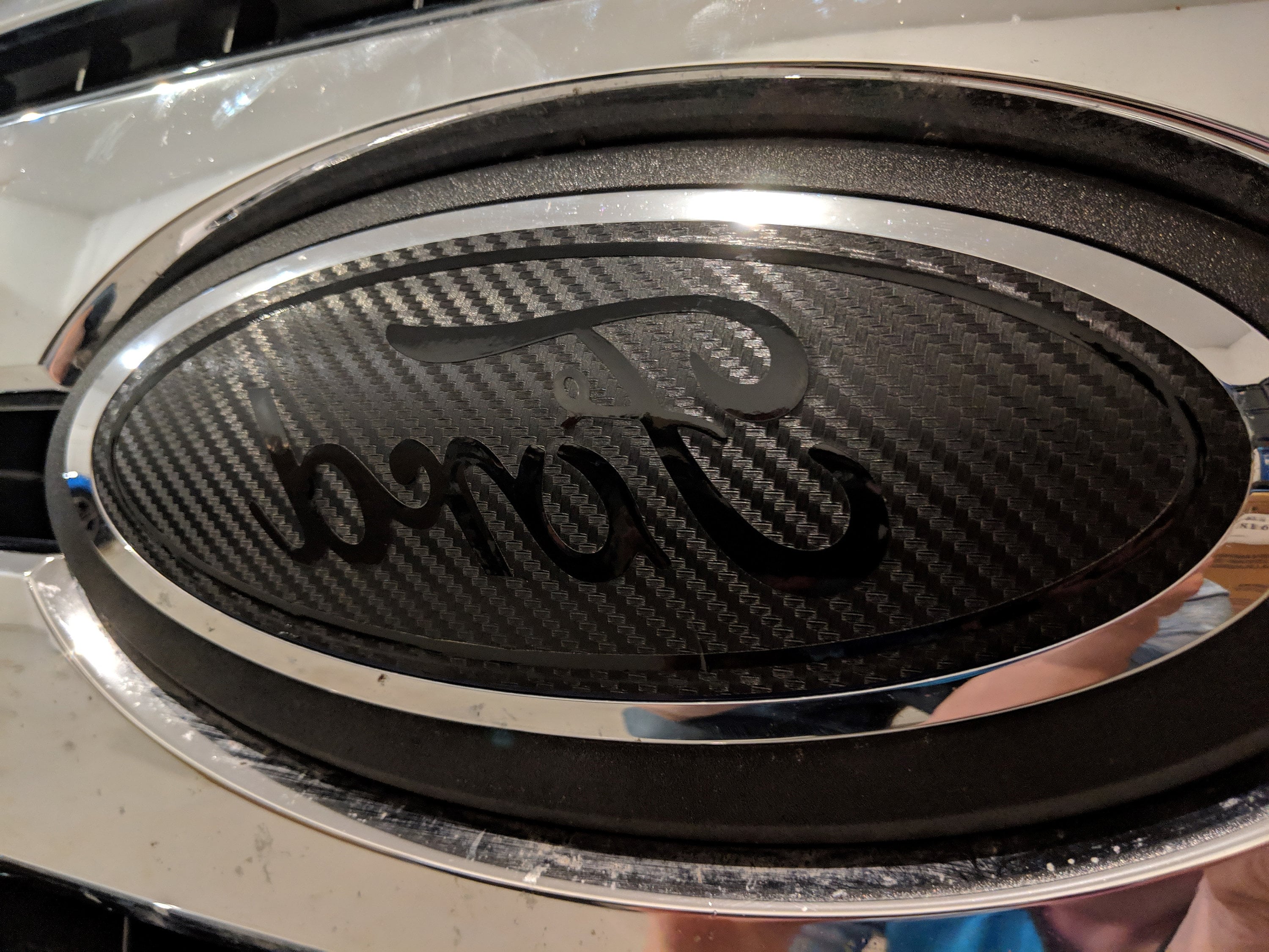 Ford F250 F350 20202022 Emblem Overlay Badge Decal Carbon BLACKOUT