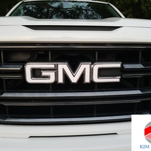 2014-2018 Sierra 1500 Precut Emblem Overlay DECALS Compatible With GMC Sierra 1500 | Front & Rear Set