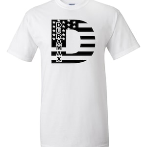 Duramax Diesel Shirt American Flag T-Shirt USA | White