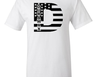 Duramax Diesel Shirt American Flag T-Shirt USA | White