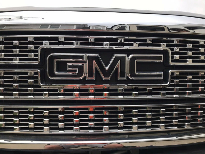 GMC Sierra Emblem Overlay Decal GLOSS BLACK Precut Set Etsy