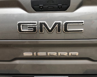 Front Red Black Emblem Overlay 2019-2026 GMC Sierra 1500 2500HD