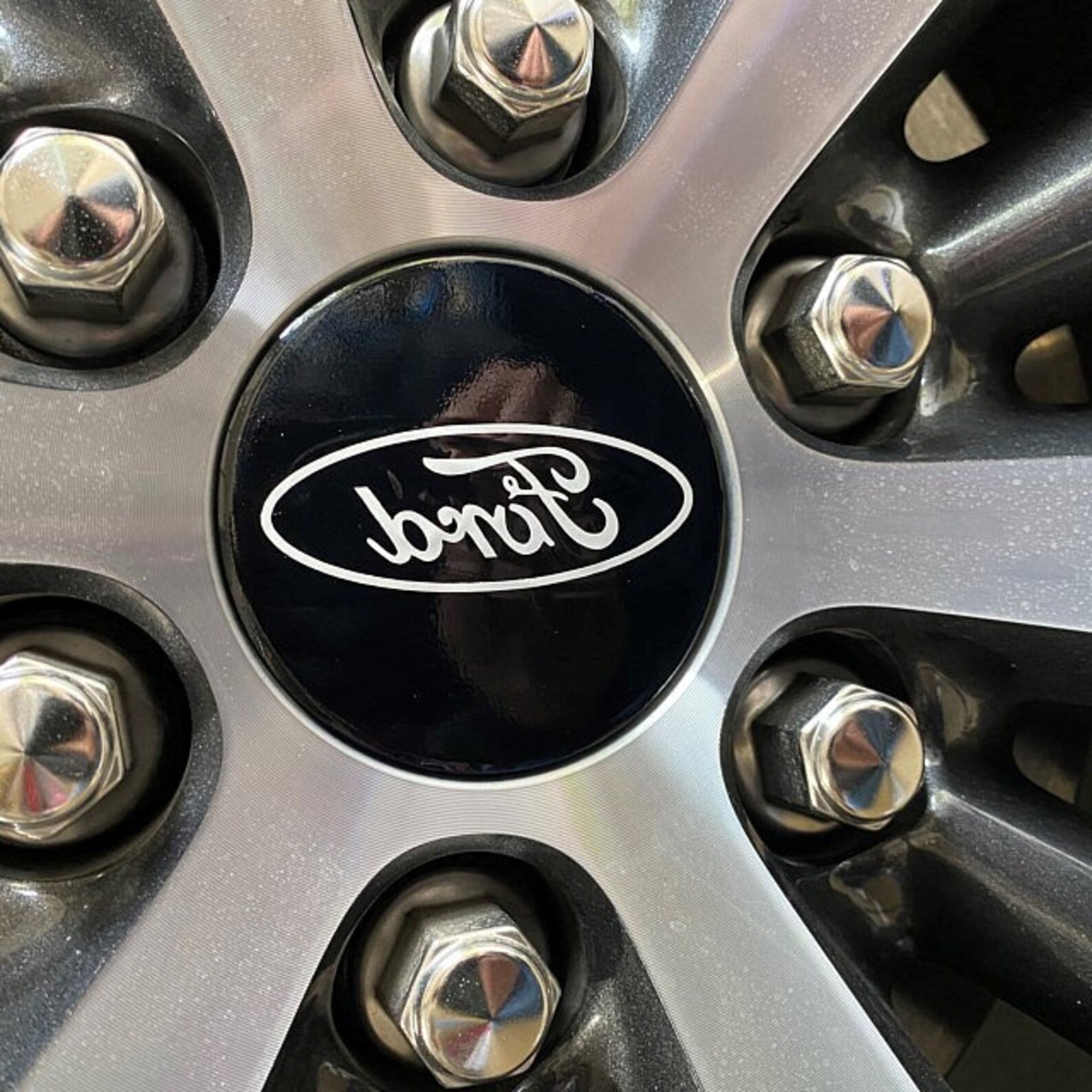 Ford Wheel Hub Cap Rim Emblem Overlay DECAL Black/white SET of Etsy
