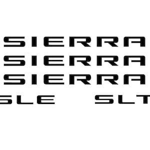 2007-2018 Sierra 1500 Badge Emblem Overlay DECAL Letters Compatible With GMC Sierra