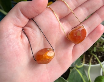 Faceted Carnelian pendant