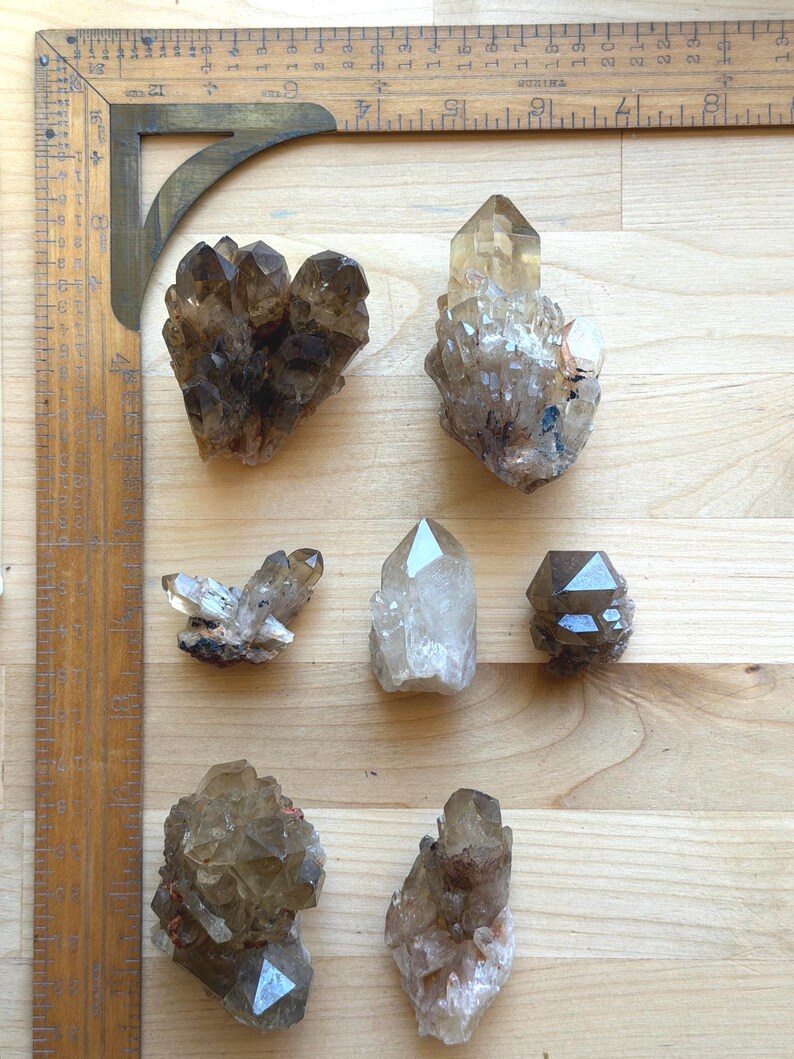 Cluster Ruller Kundalini Congo Citrine Points and Clusters : Raw Natural Citrine ...