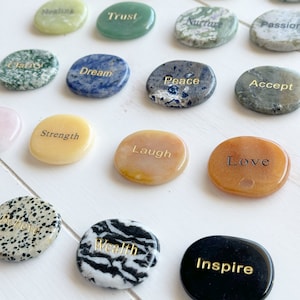 Mystery pocket stone crystal message stone