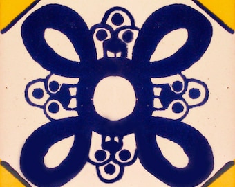 C#120))  Mexican Ceramic 4x4  inch Hand Made Tile