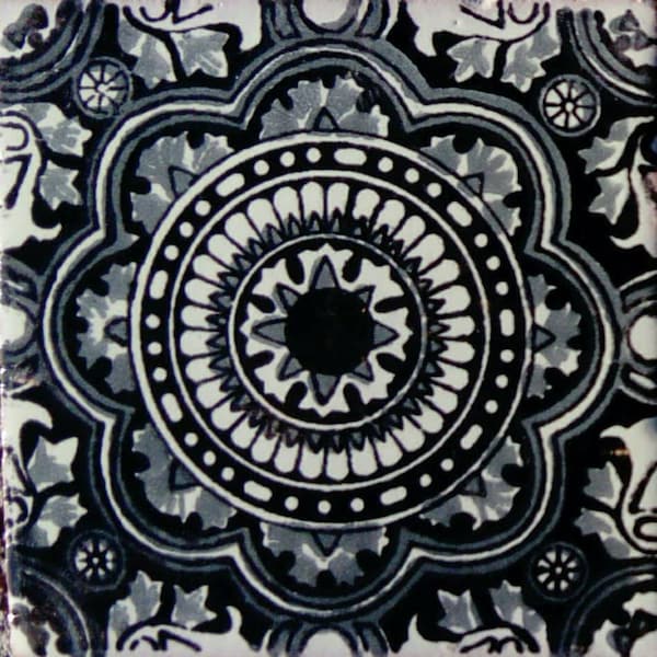 C#126))  Mexican Ceramic 4x4  inch Hand Made Tile