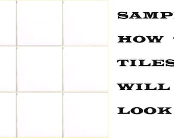 S#016))  Mexican Ceramic 4x4  inch Hand Made Tile Pure White