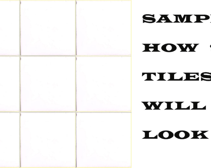 S#016))  Mexican Ceramic 4x4  inch Hand Made Tile Pure White