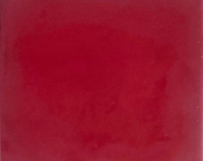 90 Mexican Ceramic 4.25 x 4.25  inch Hand Made Tile Color BRIGHT RED S#012