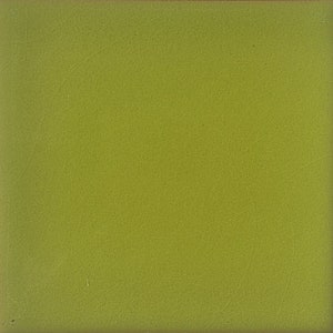 S#026))  Mexican Ceramic 4x4  inch Hand Made Tile Lime Green