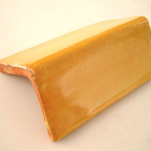 1 V cap tile 2x2x4 inch Mexican Ceramic Hand Made Tiles #S007