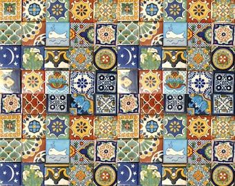 100 Assorted 2x2 inch. Mexican Ceramic Hand Made Tiles