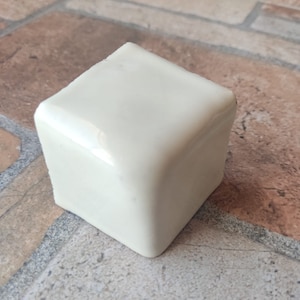 1 Vcap corner tile 2x2x2 inch Mexican Ceramic Handmade Tiles S#004 Off white color