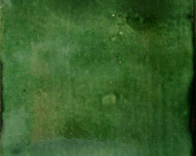 S#001))  Mexican Ceramic 4x4  inch Hand Made Tile Washed Green