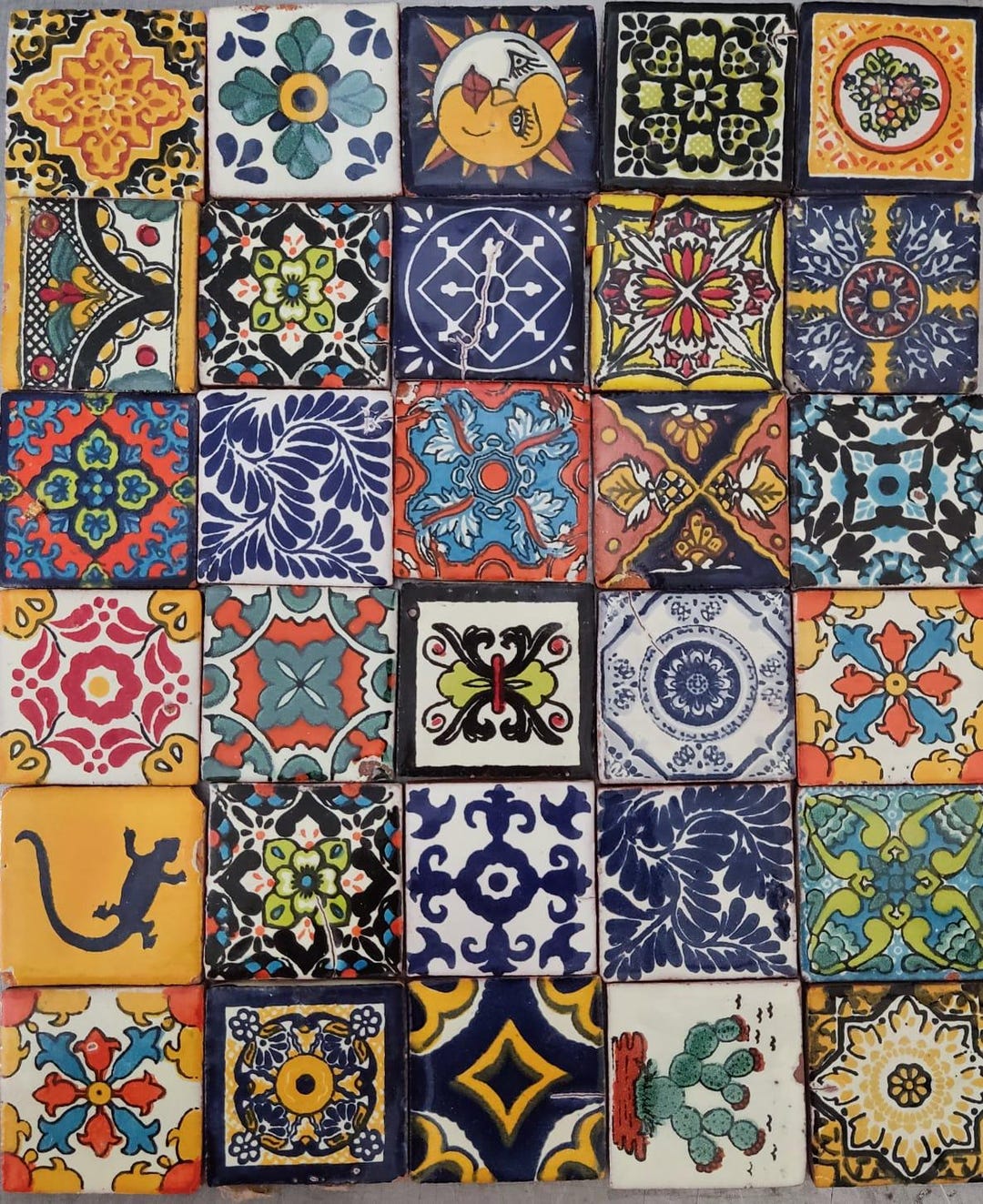 100 Defective Tiles 2x2 Inch. Mexican Ceramic Hand Made Tiles #001 - Etsy
