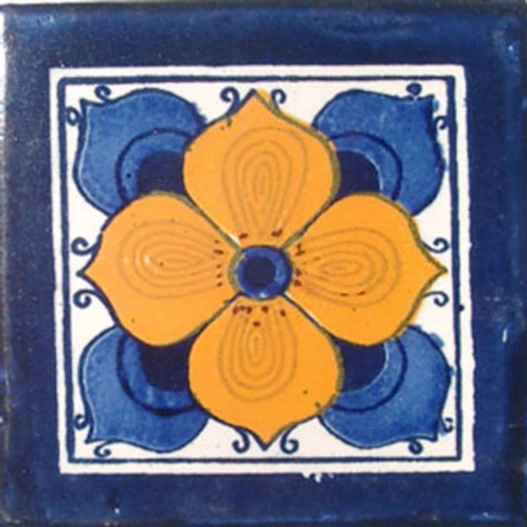 C#010)) Mexican Ceramic 4x4 Inch Hand Made Tile - Etsy