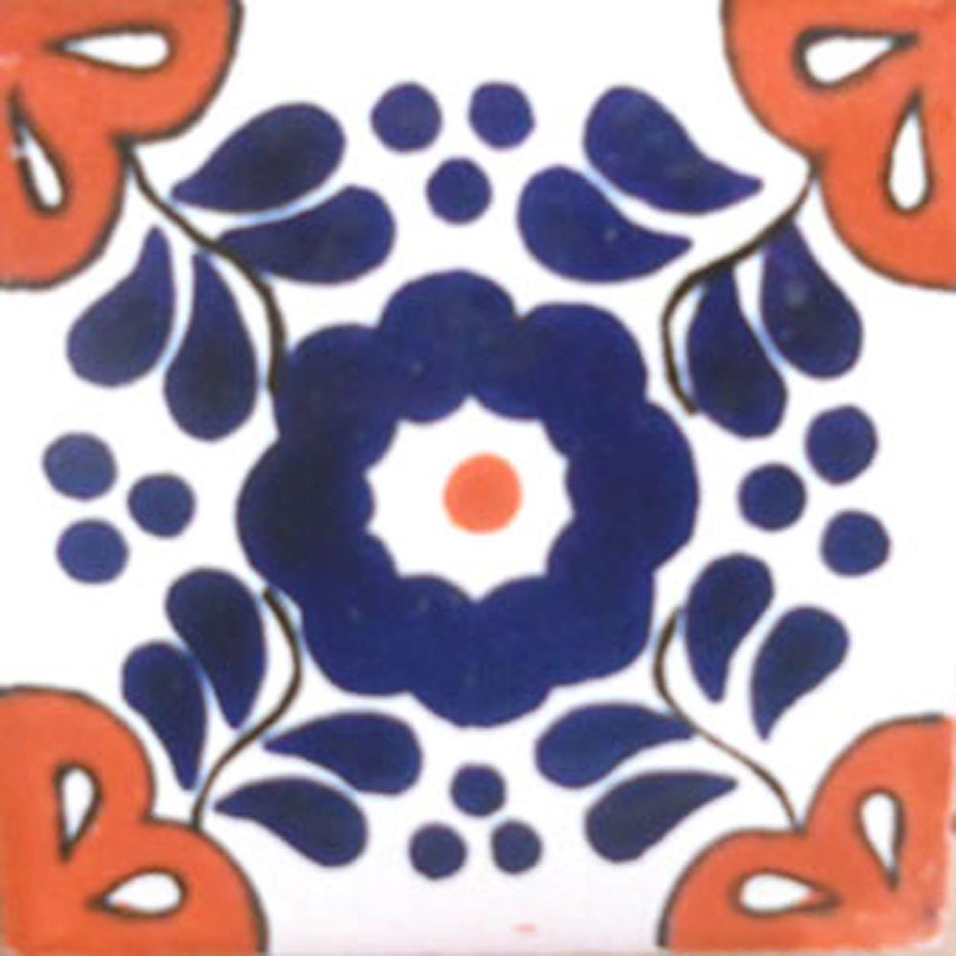 C#109)) Mexican Ceramic 4x4 Inch Hand Made Tile - Etsy