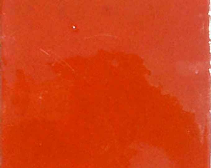 90 Mexican Ceramic 4.25 x 4.25  inch Hand Made Tile Color ORANGE S#020