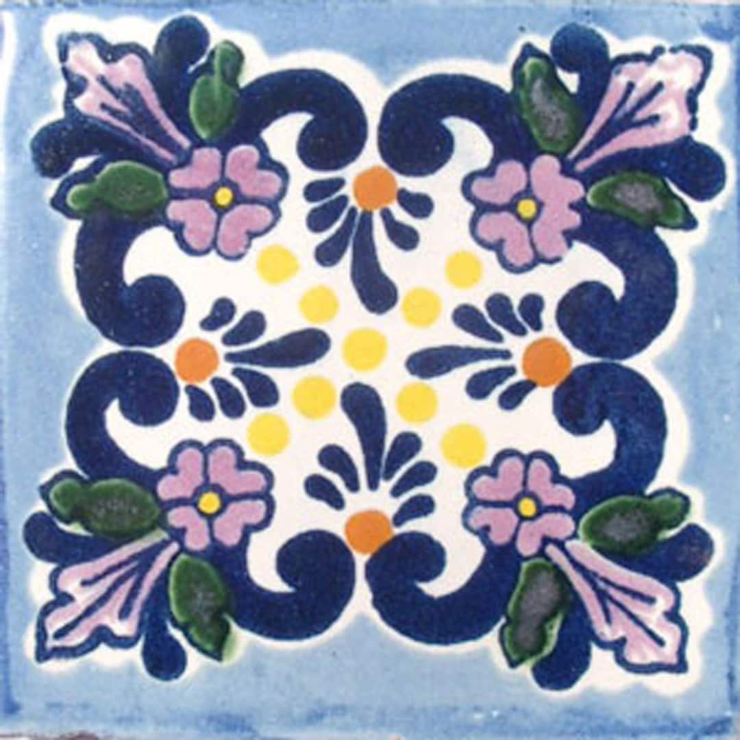 C#008)) Mexican Ceramic 4x4 Inch Hand Made Tile - Etsy
