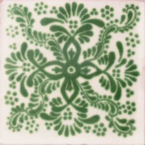 C#040))  Mexican Ceramic 4x4  inch Hand Made Tile