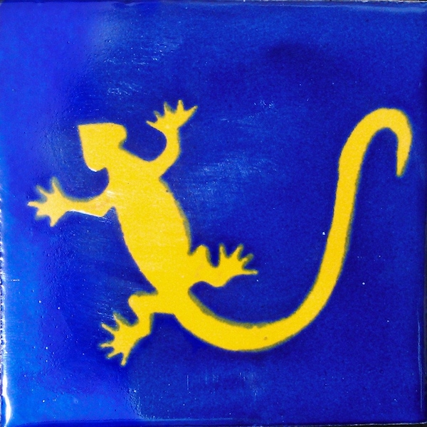 C#122))  Mexican Ceramic 4x4  inch Hand Made Tile