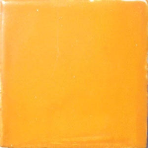 S#007))  Mexican Ceramic 4x4  inch Hand Made Tile Washed yellow