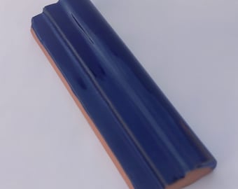 1 Chair Rail Trim Tile 6 x 1 3/4 Inches, Mexican Ceramic Handmade Tiles #S006