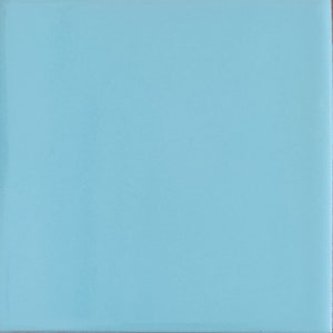 S#024))  Mexican Ceramic 4x4  inch Hand Made Tile Sky Blue