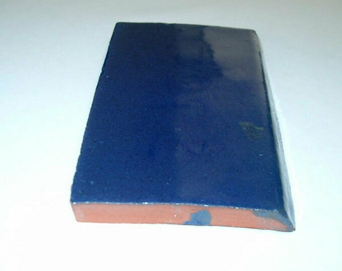 Flat trim mexican tile 2X4 inches #SOO6 SOLID COBALT BLUE