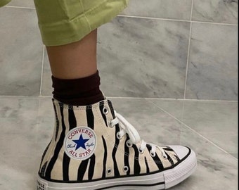 converse zebra print shoes
