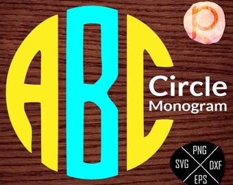 Circle Monogram SVG Font Letters Alphabet＊Initial Circle Monogram svg,clipart,eps,dxf,png,jpg＊Cutting File＊Cricut＊Silhouette Studio＊Sure Cut