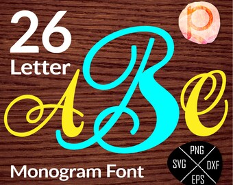 Fancy Single Letter Monogram＊Initial Font Letters Alphabet＊monogram svg＊clipart,eps,dxf,png＊Cutting Files＊Cricut＊Silhouette Studio＊Sure Cuts