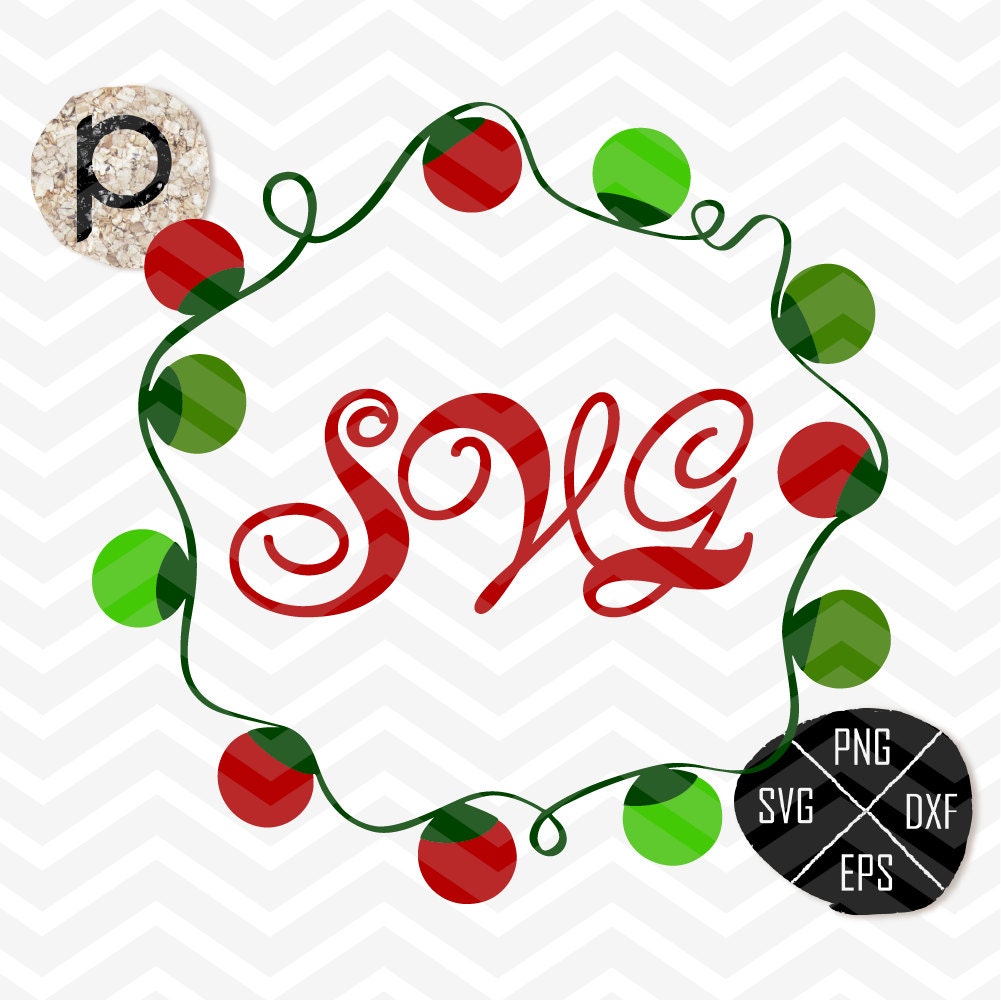 Download Christmas Round Bulb Light SVGChristmas Light Monogram ...