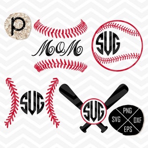 Baseball SVG Cut Files＊Baseball Monogram Frame SVG Cut Files for Cricut＊svg,clipart,eps,dxf,png,jpg＊Cutting File＊Cricut＊Silhouette＊Sure Cuts