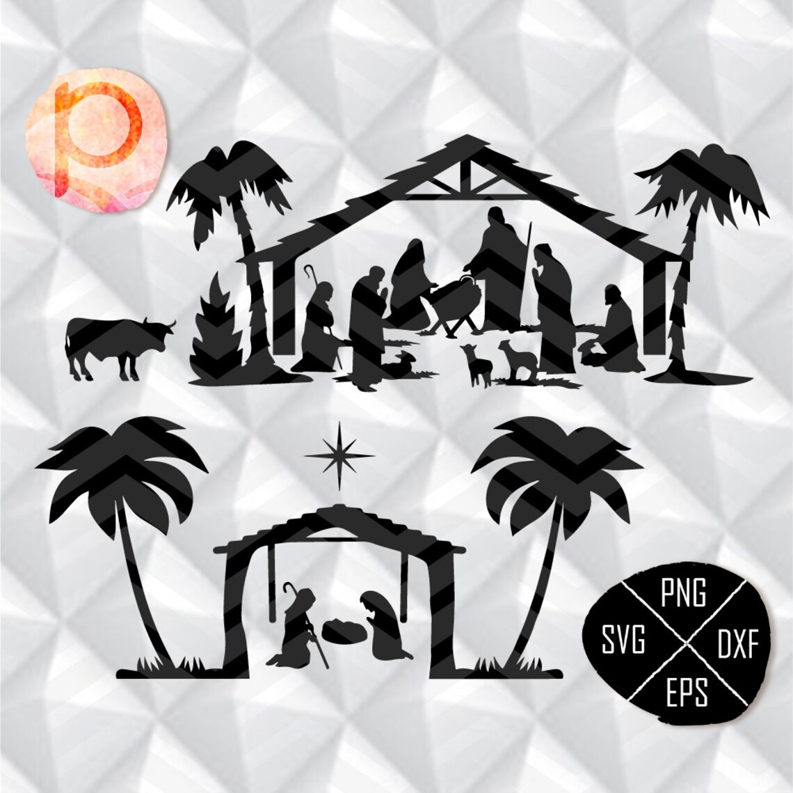 Nativity Scene SVG Bundlechristmas Svgnativity Svgoh Holy Etsy UK