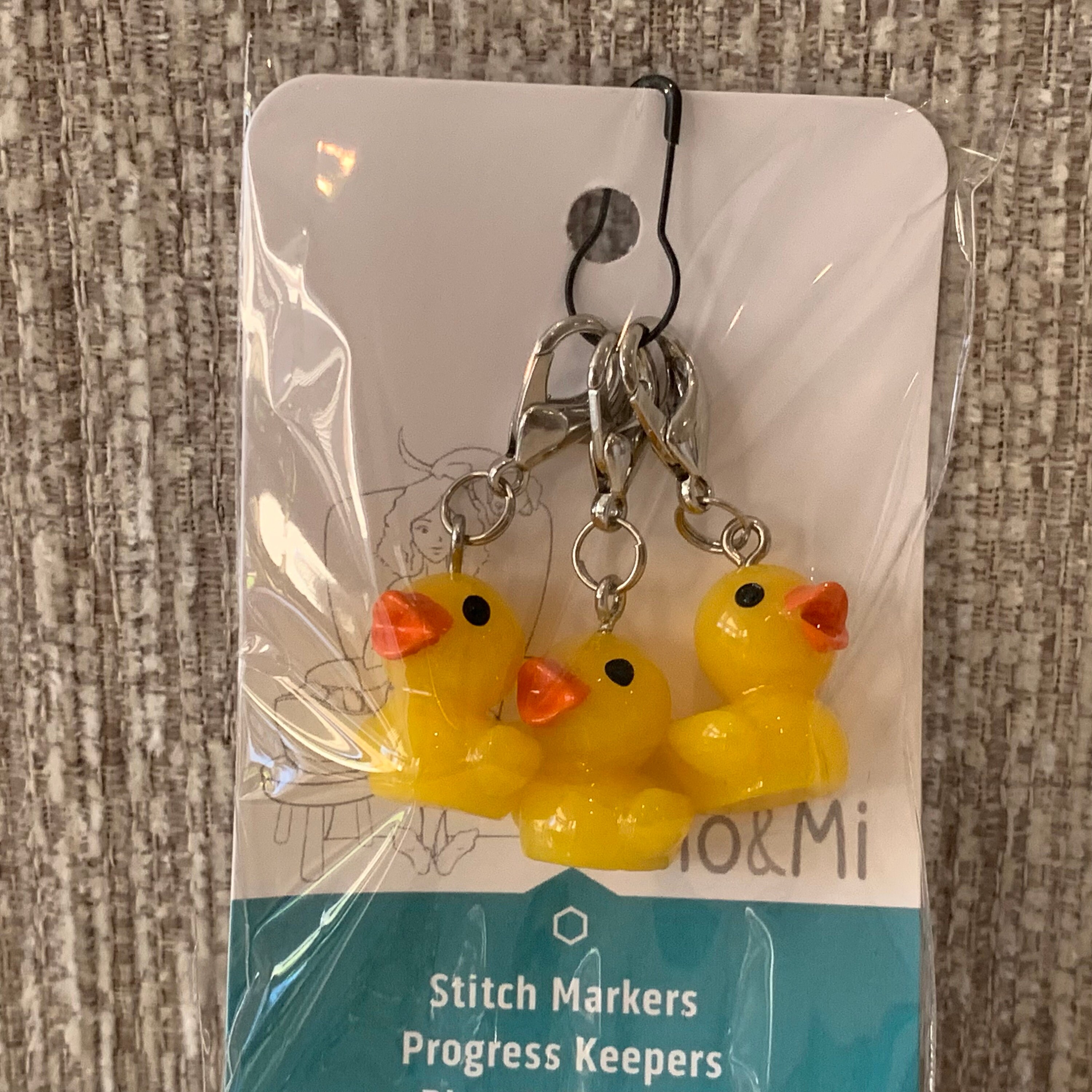 Set of 3 Rubber Duck Removable Stitch Markers Etsy