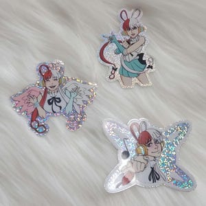 Pirate Princess Uta Film Red Glitter Sticker