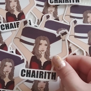 Final Fantasy VII Remake Rebirth Aerith Gainsborough Funny Chaireth Typo Sticker
