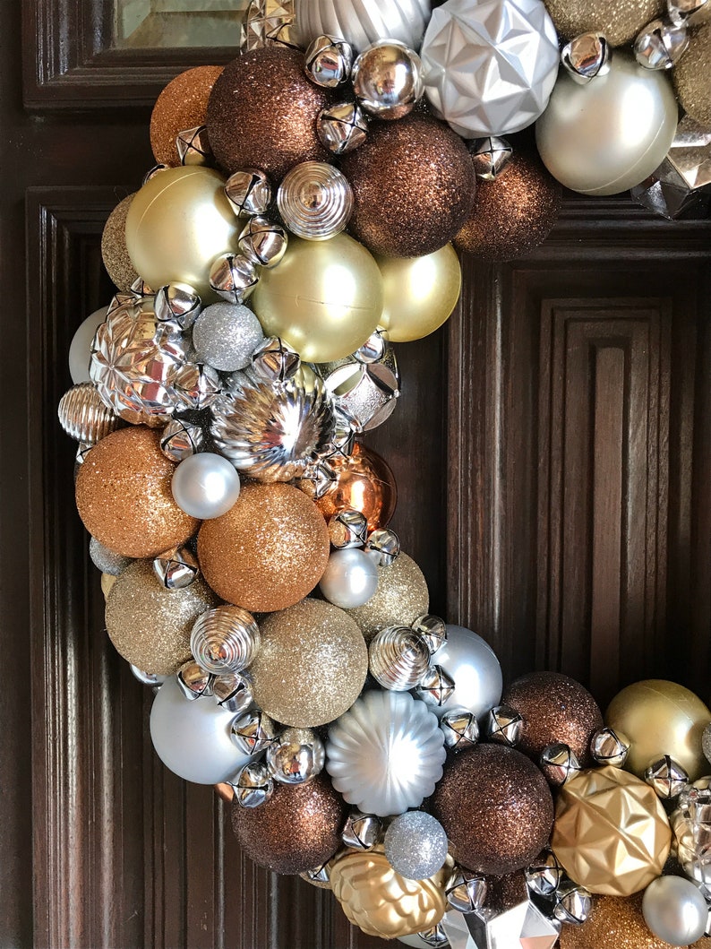 Beautiful Silver Gold Copper and Bronze Metallic Ornament Etsy