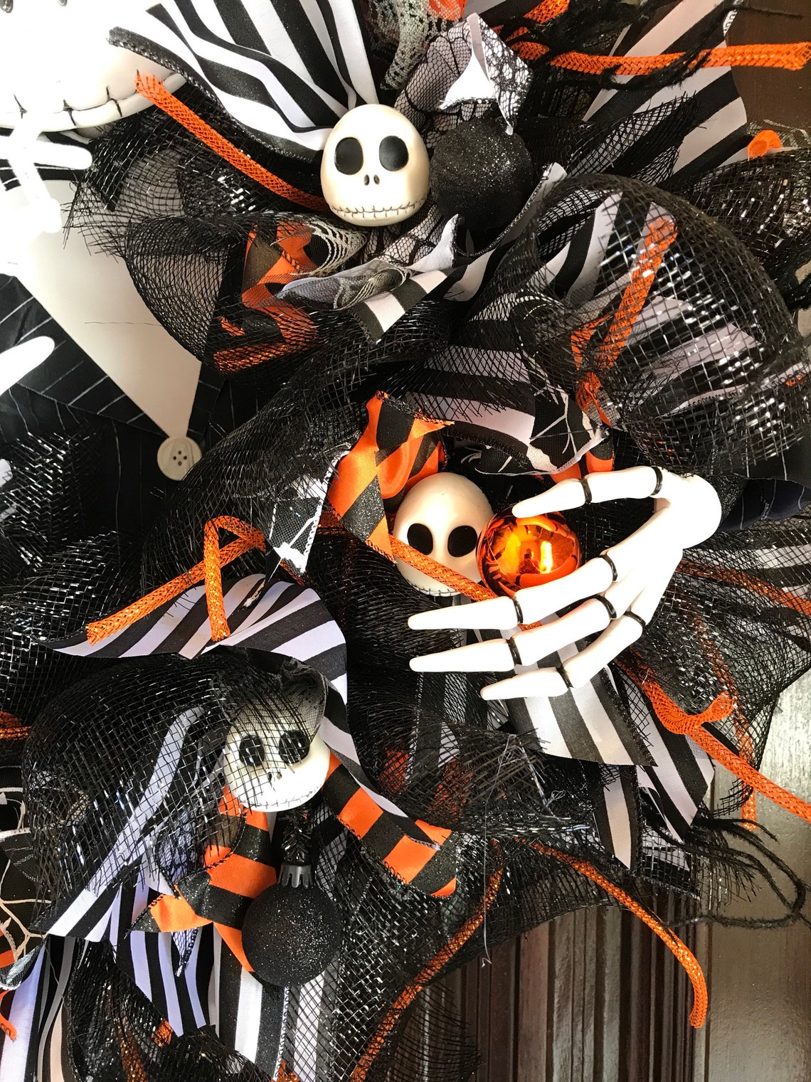 Nightmare Before Christmas Wreath Life Size Jack Skellington | Etsy