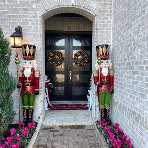 2 Gorgeous Nutcracker WREATHS Red, Lime Green, & Gold Ornament ...