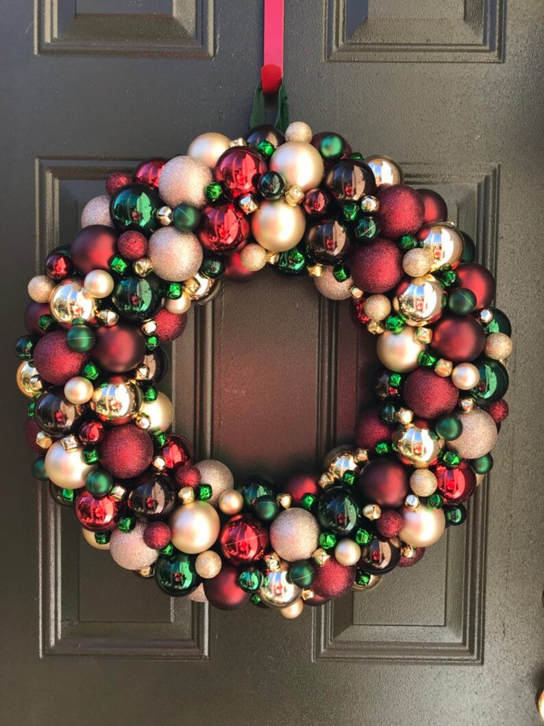 Gorgeous Burgundy Green Silver Brown And Gold Ornament Etsy