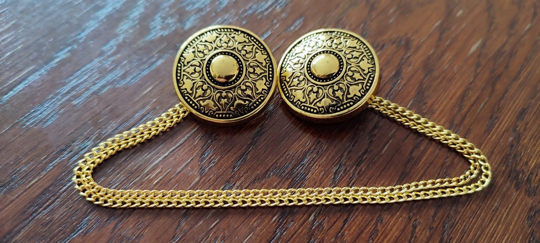 Celtic Cloak Clasp: Gold, Metal Buttons 27mm Diameter, With a 210mm ...