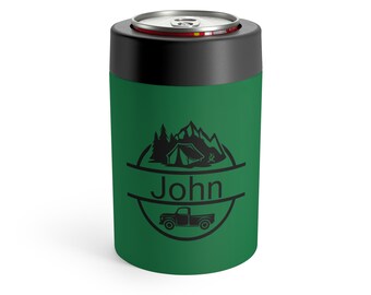 Custom Mens Can Cooler, Party Gift Men, Personalized Groomsmen Gift, Man Can Cooler, Chistmas Can Holder,Metal Can Cooler For Wedding