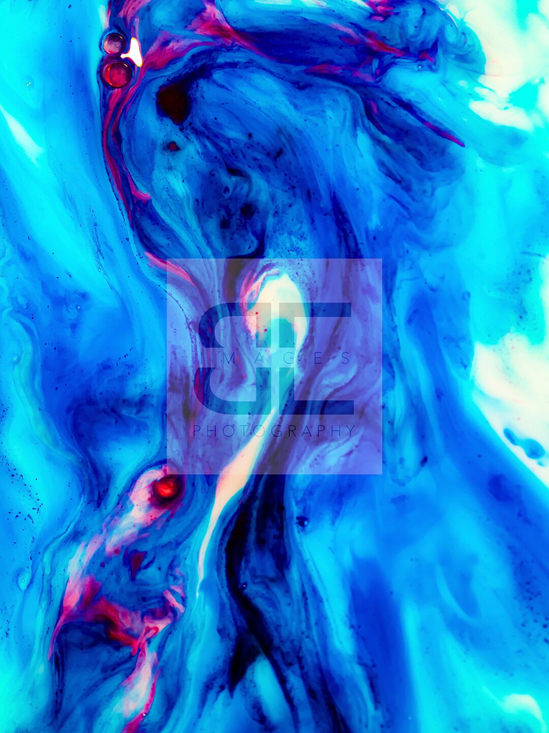 Abstract Painting With Food Coloring Etsy