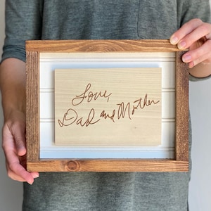 Custom Handwriting Sign, Wood Sign, Personalized Handwritten Gift, Gift for mom, grandma, Family Heirloom Keepsake